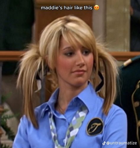 London Tipton Hair, Disney Channel Hairstyles, Ha4to Pfp, Maddie Fitzpatrick, Ashley Tisdale Hair, Suit Life On Deck, London Tipton, Sharpay Evans, Edward Furlong