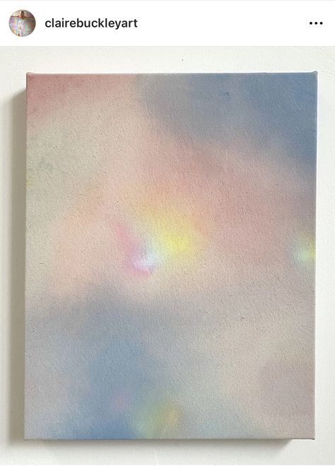 Peaceful Abstract Art, Iridescent Painting, Prism Art, Pastel Abstract Art, Light Prism, Studio Floor, Raw Canvas, Fairy Light, Lighted Canvas