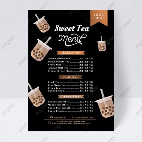 Milktea Menu Layout, Tea Shop Menu Design, Menu Board Ideas, Shop Menu Design, Almond Milk Tea, Black Milk Tea, Bubble Tea Menu, Menu Design Layout, Coffee Menu Design