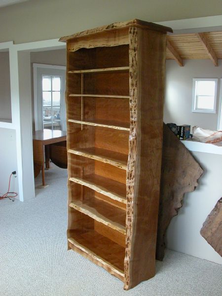 Diy Bookcases, Rustic Bookshelves, Rustic Wood Floating Shelves, Rustic Bookcase, Custom Wood Furniture, Rustic Furniture Diy, Wood Table Diy, Bar Tops, Dream Library