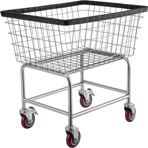 Arrives by Mon, Apr 18 Buy VEVOR Steel Rolling Laundry Cart, 2.5 Bushel Wire Laundry Basket with Wheels, Steel Frame with Galvanized Finish, 4" Casters, Wire Cart for Laundry at Walmart.com Wire Laundry Basket, Laundry Cart, Commercial Laundry, Laundry Sorter, Utility Cart, Drawer Shelves, Laundry Supplies, Laundry Storage, Wire Wheel