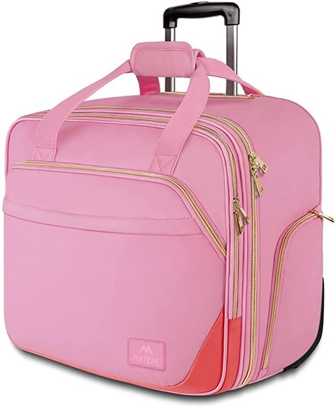 Amazon.com: Rolling Briefcase for Women, Large Rolling Laptop Bag with Wheels Fits 15.6 Inch Notebook, Water Resistance Teacher Work Computer Case Travel Carry on Weekender Book Bags on Wheel for School, Pink : Electronics Briefcase For Women, Rolling Laptop Bag, Rolling Briefcase, Work Computer, Teacher Work, Rolling Bag, Small Water Bottle, Briefcase Women, Nurse Bag