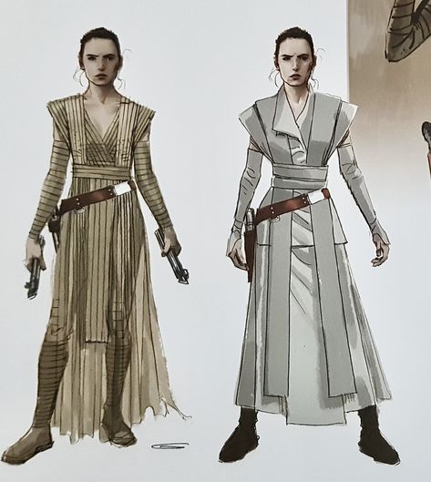 Costume Concept Art, Female Jedi, New Jedi Order, Rey Costume, Jedi Outfit, Star Wars Halloween Costumes, Costume Concept, Rey Skywalker, Star Wars Canon