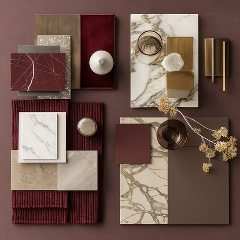 What’s your kitchen vibe? 💃 Sultry with rich woods and deep reds 💆‍♀️ Tranquil with soft greens and blues and muted grays Explore these moods and more at Moods on the Menu! Join us for light bites and design inspiration – RSVP today! #MoodsOnTheMenu #WegnerFineCabinetry #LuxuryKitchens #InteriorDesign Colourful Moodboard, Finishes Palette, Natural Colour Palette, Materials Board Interior Design, Cmf Design, Material Board, Material Palette, Interior Design Mood Board, Luxe Interiors