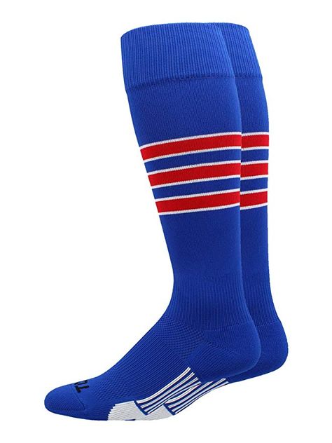 Amazon.com: MadSportsStuff Dugout 3 Stripe Baseball Socks (Royal/Scarlet/White, Small): Clothing Softball Socks, Team Socks, Baseball Socks, Womens Shoe, Football Socks, World Class, Team Colors, Softball, Scarlet