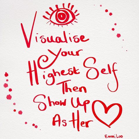 Emma on Instagram: “Visualise your highest self then show up as her! ❤️ #selflove❤ #visualiseyourhighestself #mind’seye #loveyourself #makeitaboutyou…” Visualise Your Highest Self, Show Up As Her, Highest Self, Show Up, Self Love, Mindfulness, On Instagram, Quick Saves, Instagram