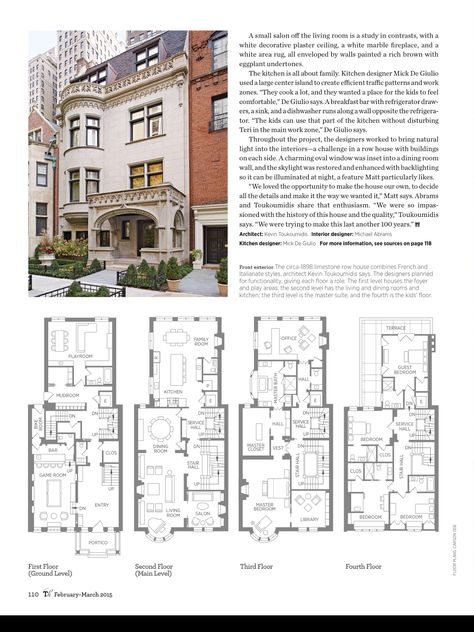 Paris House Floor Plan, Brownstone Layout, San Myshuno, 3d Floor Plans, Mansion Floor Plan, Vintage House Plans, Townhouse Designs, Sims 4 House Design, Casas The Sims 4