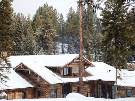 Aaron Paul showed off Idaho log cabin with sauna, cinema, and bar - Insider Chic Chalet, Cabin Style Homes, Log Home Designs, Ceramic Pendant Light, Family Cabin, Aaron Paul, Custom Chandelier, Log Cabin Homes, Mountain Retreat