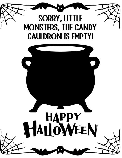 Free Printable Halloween Candy Signs Out Of Candy Halloween Sign, Candy Signs For Halloween, Help Yourself Halloween Candy Sign, Free Printable Halloween, Candy Signs, Candy Bucket, Halloween Sign, Printable Halloween, Free Halloween