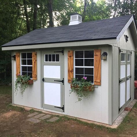 She Said, I Want a SHE SHED! Ideas & Plans | The Garden Glove Wooden Storage Sheds, Backyard Storage Sheds, Shed Building, Wood Shed Plans, Firewood Shed, Modern Shed, Studio Shed, Cheap Sheds, Wood Storage Sheds