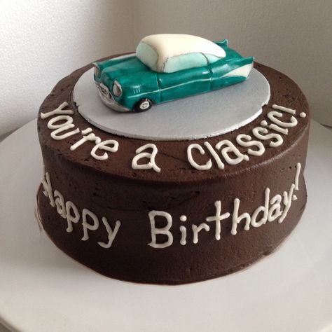 57 Chevy cake 60th Bday Party Food Ideas, Classic Car Birthday Cake For Men, Chevrolet Birthday Party Ideas, 70th Birthday Cake For Man, Classic Car Cakes For Men, 65th Birthday Cakes For Men, Vintage Car Cakes For Men, 60th Birthday Cake For Men Dads, Cakes For 60th Birthday