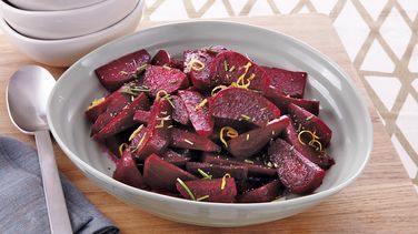 Slow-Cooker Lemon-Rosemary Beets Glazed Beets Recipe, Balsamic Beets, Glazed Beets, Beets Recipe, Beet Recipes, Lemon Rosemary, Amish Recipes, Awesome Food, Christmas Menu