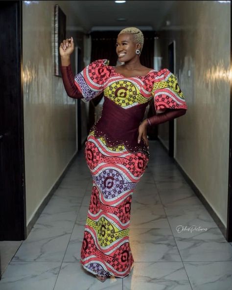 Best Ankara Gown Styles Straight Gown For Ladies, Long Straight Gown, Ankara Gown Styles For Ladies, Gown For Ladies, Straight Gown, Gown Styles For Ladies, Dress With Tulle, Ankara Gowns, Ankara Gown