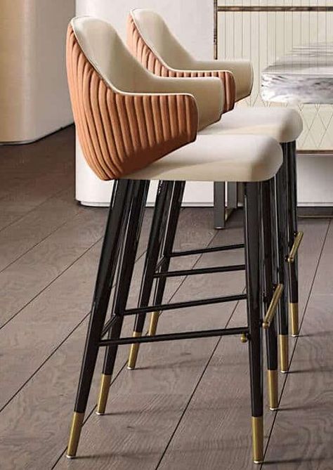 Luxury Barstools, Open Space Living Room And Kitchen, Best Bar Stools, Grill House, Open Space Living Room, Blue Bar Stools, Luxury Bar Stools, Home Bar Areas, Fabric Bar Stool