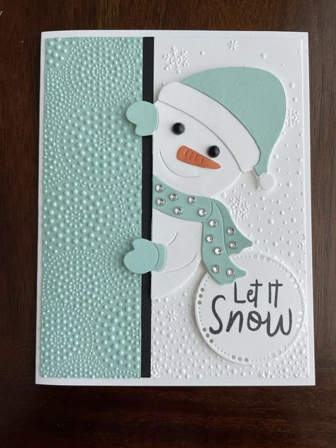 Snowman Christmas Cards Handmade, Snowman Cards Handmade, Snowmen Cards, Snowman Christmas Card, Snow Christmas Cards, Snowman Christmas Cards, Stamped Christmas Cards, Holiday 2024, Simple Christmas Cards