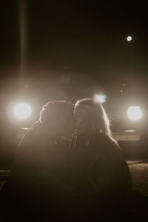 Old School Pick Up Truck, Watching Sunset, Playing in the Ocean and watching the stars. This was a romantic date night photo session Watching The Stars, San Onofre, Watching Sunset, Couples Photo Session, Pick Up Truck, Engagement Pictures Poses, Night Photo, Couples Shoot, Pictures Poses