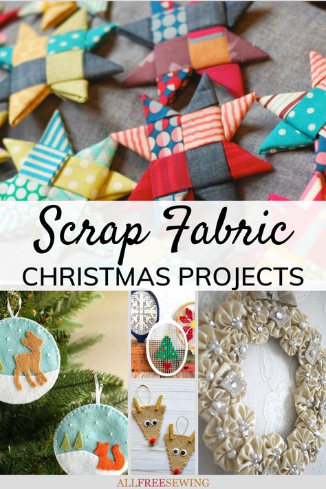 15 Scrap Fabric Christmas Projects | Gather your Christmas fabric scraps and get sewing with this hand selection of festive makes! Christmas Crafts Sewing, Christmas Sewing Patterns, Clean Crafts, Christmas Sewing Projects, Scrap Fabric Crafts, Scrap Fabric Projects, Christmas Projects Diy, Scrap Fabric, Fabric Ornaments