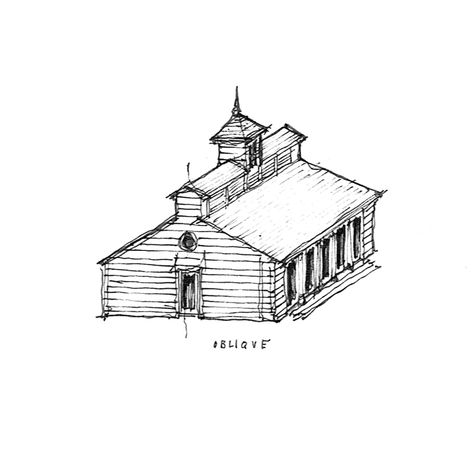 oblique axon: "The drawing is the fundamental communicative tool of the discipline – be it plan, section, elevation, reflected ceiling plan, or axonometric. As architects, we draw." Reflected Ceiling Plan, Oblique Drawing, Section Elevation, Ceiling Plan, Drawing Examples, Factory Building, Perspective Art, A Barn, Brickwork