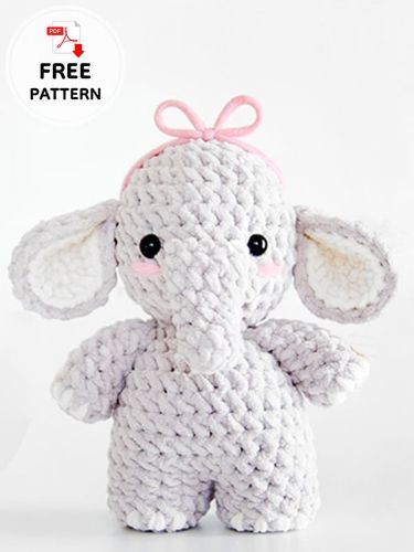 Difficulty: Easy

I’m with you guys with a baby plush crochet elephant pattern. First of all, I would like to thank our friend who designed the amigurumi toy and presented it to us. It is a suitable pattern for beginners. You can complete the cute baby elephant by following step by step. While creating the crochet elephant pattern, our designer used a 5 mm crochet hook and polyester thread. Crochet Baby Elephant, Crochet Elephant Pattern Free, Amigurumi Elephant Pattern, Elephant Amigurumi, Crochet Elephant Pattern, Crochet Sloth, Handmade Elephant, Crochet Panda, Elephant Toy