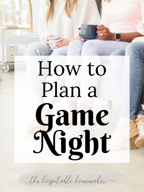 Hosting a game night doesn’t have to be stressful. Here is your complete, step-by-step guide to make game night happen without the stress!   #HospitableHomemaker #Hospitality #EntertainingAtHome #HostingGuests #Welcome #GameNight #PlanAGameNight #HowTo How To Host A Game Night Party, How To Host A Game Night, Hosting A Game Night, Game Night Hosting Ideas, Ladies Game Night Ideas, Host Game Night, Game Night Theme, Game Night Aesthetic, Hosting Game Night