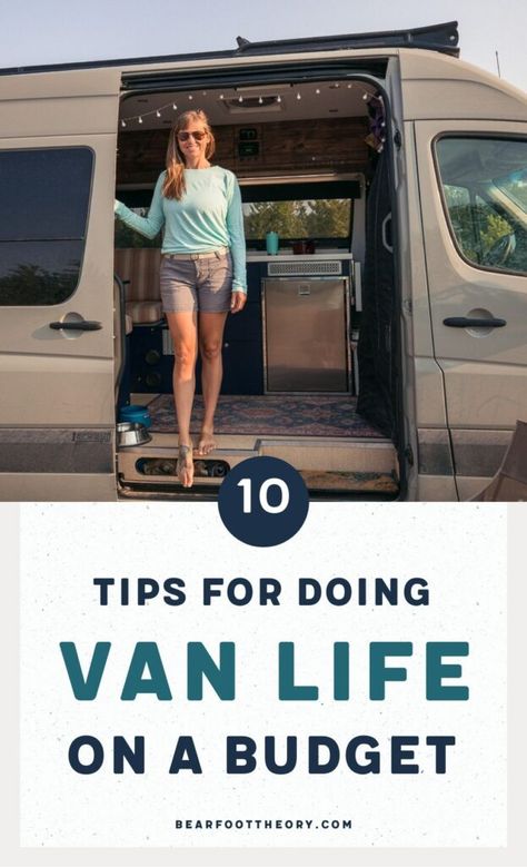 10 Tips for Saving Money when you Live in a Van – Bearfoot Theory Living On The Road, Bus Life, Life Crisis, Fun Life, Van Living, Travel Van, Cool Vans, Campervan Conversions, Camper Conversion