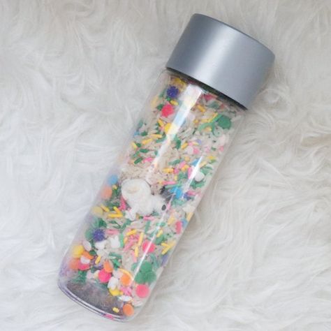 Search & Find Easter Sensory Bottle Voss Water Bottle, Easter Sensory, Sensory Bottle, Elmer Fudd, Sensory Bottles, Tot School, The Bunny, White Rice, Animal Figurines