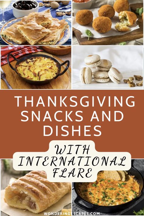 International Thanksgiving Snacks and Dishes - Wondering Escapes International Snacks, Turkish Baklava, Thanksgiving Snacks, International Desserts, Traditional Thanksgiving, Foreign Food, Thanksgiving Inspiration, Italian Dessert, World Countries