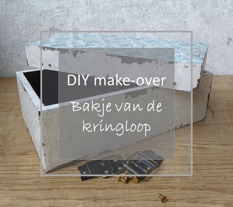 Glitteress: DIY make-over: bakje van de kringloop Diy Blog, Magazine Rack, Storage Chest, Storage Bench, Lifestyle, Van