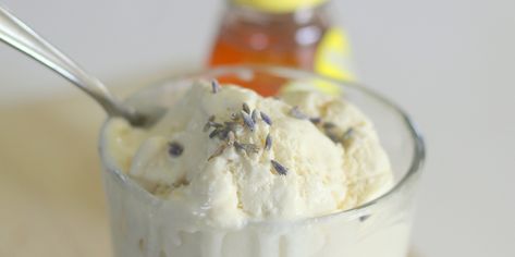 Lavender Honey Ice Cream Recipe | Allrecipes Lavender Honey Ice Cream Recipe, Lavender Honey Ice Cream, Honey Dessert, Honey Ice Cream, Lavender Ice Cream, Cinnamon Ice Cream, Raspberry Ice Cream, Fried Ice Cream, Frozen Custard