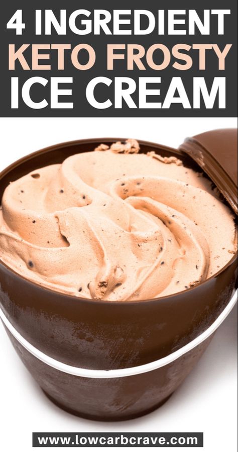 Easy Sugar-Free Keto Chocolate Frosty Ice Cream Recipe (Better Than Wendy's Frosty). A delicious low carb homemade keto dessert or easy snack to indulge in. A sugar-free and gluten-free recipe. Keto Frosty, Keto Chocolate Frosty, Frosty Ice Cream, Wendy's Frosty, Dessert Restaurant, Chocolate Frosty, Frosty Recipe, Pudding Chia, Postre Keto