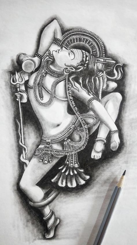 Nataraja Pencil Sketch, Kamdev God, Nataraja Drawing, Tattoo Ram, Mandala Elephant Tattoo, Shiva Sketch, Hindu Tattoo, Inca Tattoo, Ancient Drawings