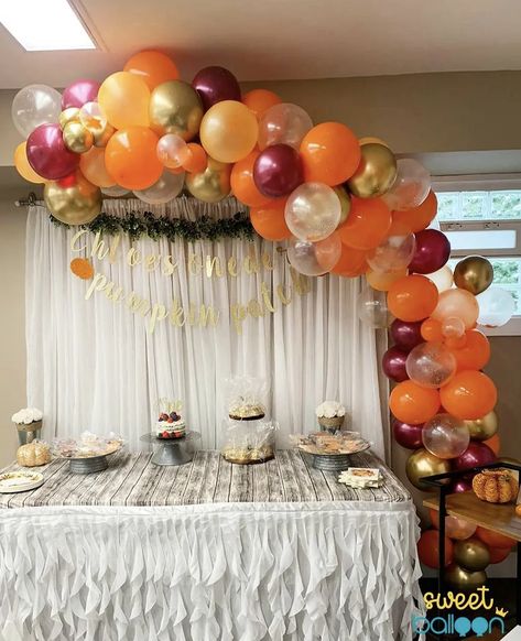 Pumpkin Patch Balloon Garland Balloon Garland, Pumpkin Patch, Balloons, Ceiling, Ceiling Lights, Table Decorations, Home Decor, Home Décor