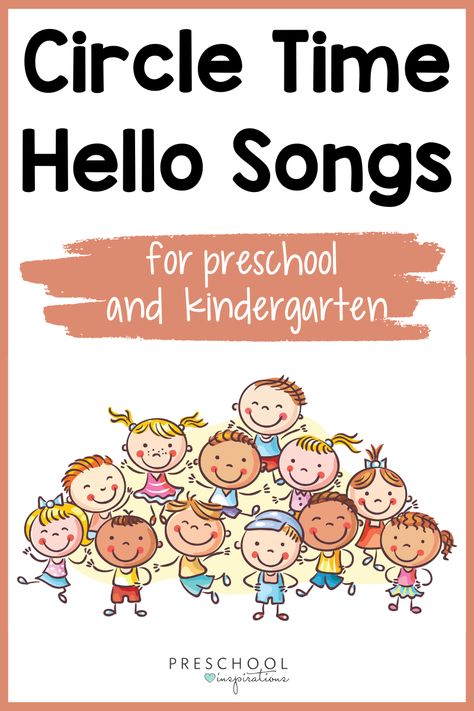 Name Songs Preschool Circle Time, Circle Shape Songs For Preschoolers, Circle Time Ideas For Preschool, Prek Games Circle Time, Hello Songs Preschool Circle Time, Hello Songs Preschool, Preschool Circle Time Activities, Good Morning Song, Circle Time Games