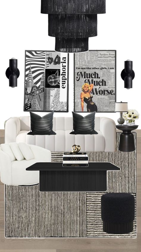 Black and White Room Decor Wall Art Aesthetic Room Decor Inspo Wall, Dorm Room Bedding Ideas, Dorm Room Ideas Black, Black And White Dorm Room, Room Bedding Ideas, Black And White Dorm, Black And White Room Decor, Room Ideas Black, Modern Dorm Room