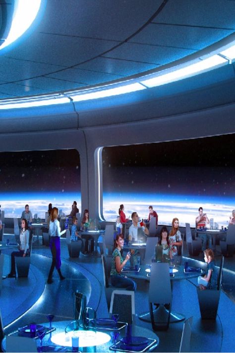 You’ll Literally Be Dining in the Stars at Disney’s Space-Themed Restaurant Coming to Epcot Epcot Theme Park, Themed Restaurant, Spaceship Interior, Disney World Epcot, Disney Restaurants, Disney Planning, Space Station, Disney World Resorts, Sea World