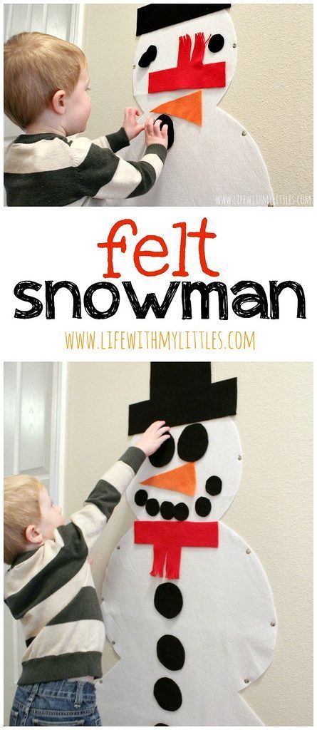 Do you want to build a snowman? This easy felt snowman is the perfect way to build a snowman inside over and over! And it couldn't be easier to make! What a fun winter craft for toddlers! Winter Crafts For Toddlers, Craft For Toddlers, Fun Winter Crafts, Felt Snowman, Winter Craft, Winter Preschool, Toddler Winter, Preschool Christmas, Build A Snowman