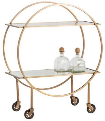 It's not too late to get the perfect present for everyone on your list. Check out design experts' favorite holiday gifts and join our exciting giveaway! #holidaygift #arteriorshome #homelove #giveaway #freegift #giftlist Brass Bar Cart, Diy Bar Cart, Mirror Pattern, Gold Bar Cart, Antiqued Mirror, Outside Bars, Tea Cart, Bar Mirror, Arteriors Home