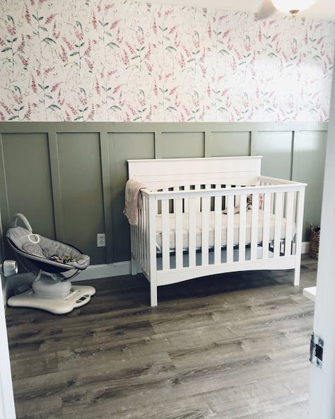 Board & Batten and Wallpaper — Brooke & Babies Batten And Wallpaper, Wainscoting Nursery, Barn Remodel, Nursery Accents, Nursery Accent Wall, Board Batten, Baby Room Themes, Board And Batten Wall, Nursery Room Design