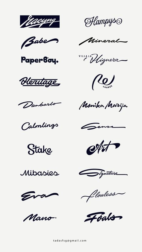 Handmade logotype collection that are based on a custom lettering, feel free to contact and work together #behance#lettering#type#flow#unique#flow#logos#logomaker#goodtype#typography#handwritten#script#handtype#signature#collection#logotype#branding#identity#premium Carnival Typography, Brush Script Logo, Free Signature Fonts, Script Logotype, Alphabet Logo Design, Typography Handwritten, Typography Logo Fonts, Tattoo Font Styles, Best Canva Fonts