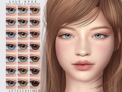 Sims 4 Non Default Eyes Cc, Sims Presets Eyes, The Sims 4 Default Eyes, Sims 4 Non Default Eyes, Sims4 Eyes, Ts4 Eyes, Sims Face, Cc Eyes, Cc Makeup