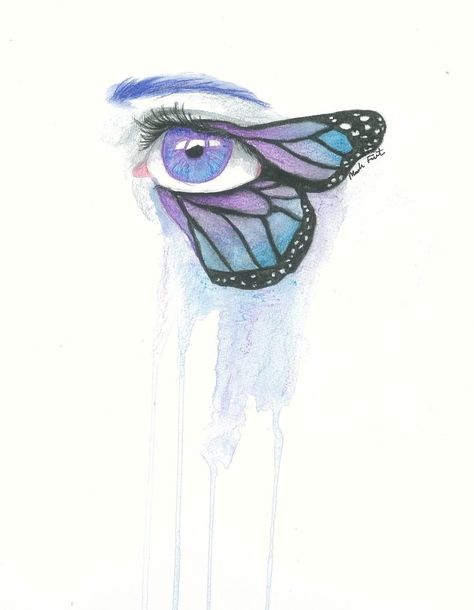 Butterfly Eye by *MoaVBritannia on deviantART Butterfly Eye Tattoo, Eye Tattoo Sketch, Fly Drawing, Butterfly Eyes, Eyeball Art, Wings Drawing, Link Art, Tattoo Sketch, 3d Studio