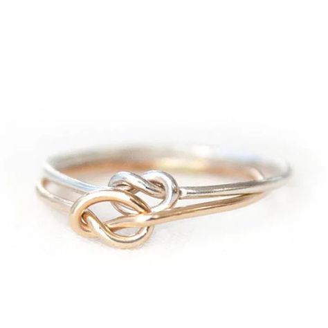 Love Knot Ring Set Rose Gold Stackable Rings, Gold Knot Ring, Gold Minimalist Jewelry, Love Knot Ring, Gold Promise Rings, Real Gold Jewelry, Initial Necklace Gold, Tie The Knot, Knot Ring