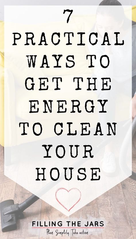 Text practical ways to get the energy to clean your house on white background over image of woman sitting on yellow couch holding part of vacuum. Clean House Quotes, How To Get Energy, Fall Cleaning Checklist, A Slob Comes Clean, Daily Shower Spray, Seasonal Cleaning, Mentally Drained, Cleaning Fun, Clean Your House