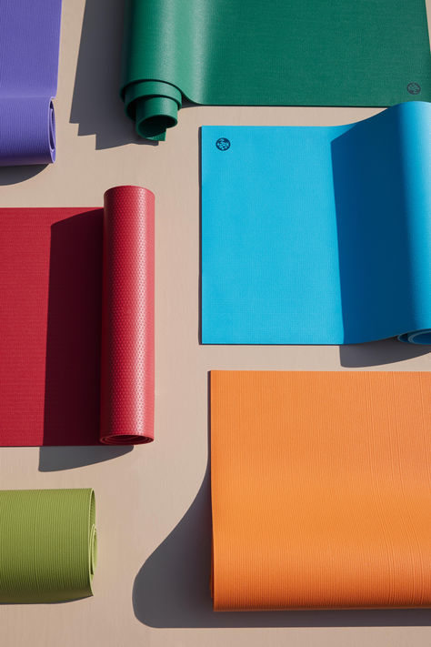 Colorful Manduka yoga mats