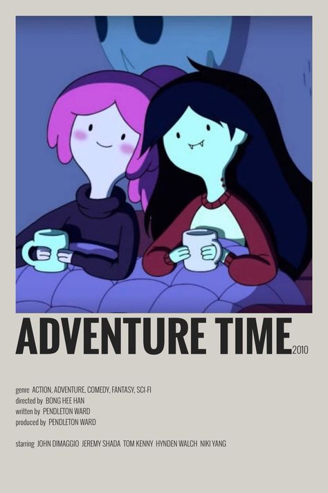 Adventure Time Polaroid Poster, Adventure Time Poster Prints, Cartoon Recommendations, Minimalistic Movie Posters, Adventure Time Movie, Adventure Time Poster, Jeremy Shada, Old Posters, Iconic Movie Posters