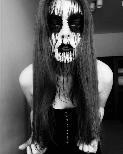 Quality Corpsepaints Gallery on Instagram: “#corpsepaint #metal #metalgirl #metalhead #blackmetal #blackmetalgirl #blackmetalhead” Viking Makeup, Black Metal Girl, Metal Girl, May 5, Makeup Inspo, Fashion Makeup, Black Metal, Halloween Face Makeup, Instagram Photos