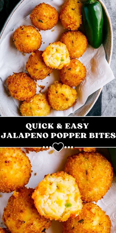 Amazing Jalapeño Popper Bites filled with creamy chadder cheese, grated potato & tiny jalapeno pieces. Fried till crispy shell on the ouside & soft inside. A must try jalapeño recipe! Savory Cake Pops, Gas Station Food Recipes, Jalapeños Poppers, Popper Bites, Popper Casserole, Potato Bites Recipe, Jalapeno Bites, Jalapeno Popper Bites, Munchkin Time