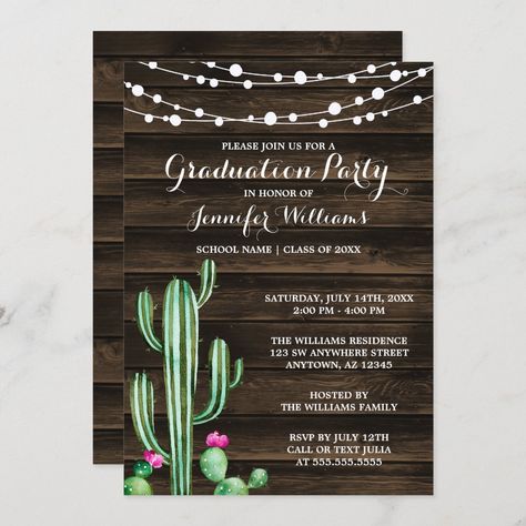 Baby Shower Rustic Theme, College Graduation Invitations, Dream Sweet 16, High School Graduation Invitations, Baby Library, Kids Sewing Crafts, Boho Brunch, Bohemian Watercolor, Graduation Invitations High School