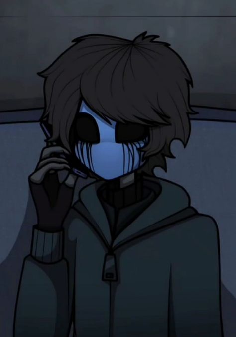 Eyeless Jack Fanart, Eyeless Jack, Anime Character, My Art, Anime, Blue, Black, Art