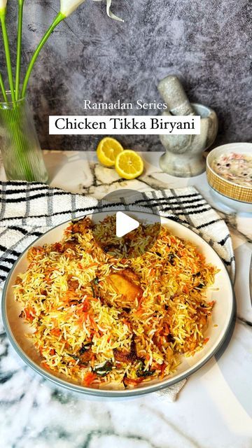 Noorain Huma on Instagram: "Chicken tikka biryani is a delicious flavourful combination of chicken tikka and biryani. If you are a biryani lover like me you must try out this recipe and you will end up making this over and over again.  The detailed recipe is on my blog - Link in bio  #chickenbiryani #chickentikka #chickentikkabiryani #ramadan #ramadanrecipes #iftar #ramadan2024 #ukfoodblogger #ukfood #londonfoodblogger #ukmuslims" Chicken Tikka Biryani, Tikka Chicken, Desi Khana, Ramadan Recipes, Chicken Tikka, Biryani, Iftar, Food Blogger, Ramadan